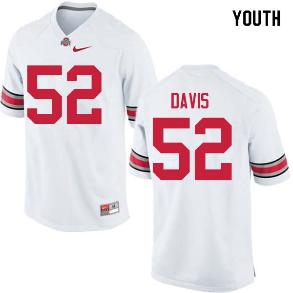 Ohio State Buckeyes #52 Wyatt Davis Youth University Jersey White